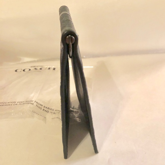 COACH Men’s Money Clip Bill Wallet Signature - Picture 4 of 7